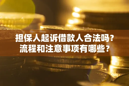 北京担保人起诉借款人合法吗？流程和注意事项有哪些？
