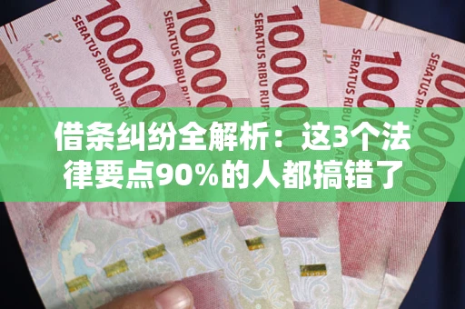 北京借条纠纷全解析：这3个法律要点90%的人都搞错了