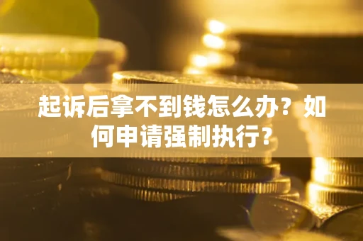 北京起诉后拿不到钱怎么办？如何申请强制执行？