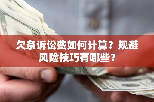 北京欠条诉讼费如何计算？规避风险技巧有哪些？