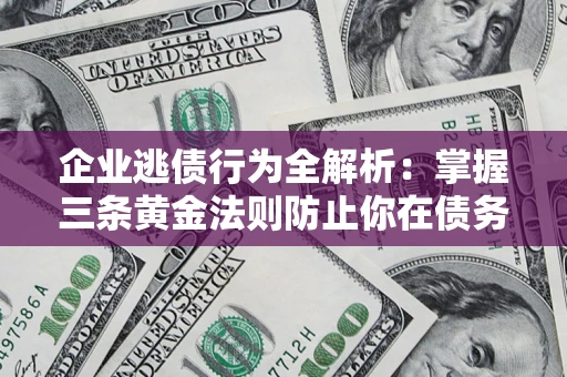 北京企业逃债行为全解析：掌握三条黄金法则防止你在债务乱局中“踩雷”