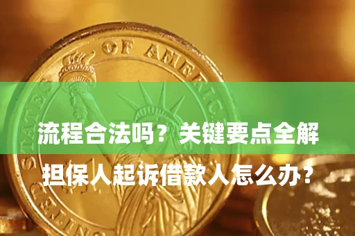 北京

担保人起诉借款人怎么办？流程合法吗？关键要点全解析
