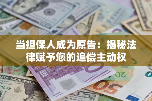 北京当担保人成为原告:揭秘法律赋予您的追偿主动权 北京当担保人成为原告:揭秘法律赋予您的追偿主动权